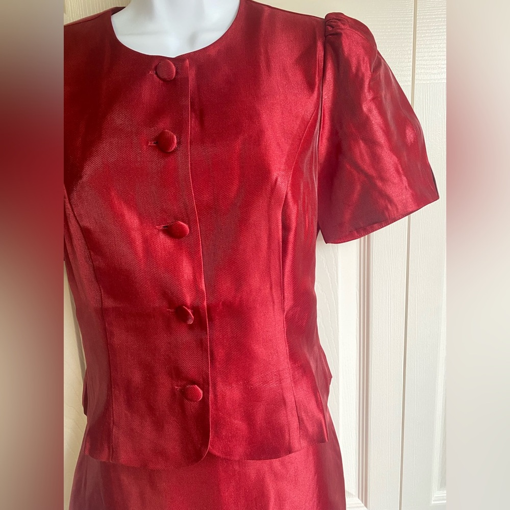 NEW Reformation Mika Satin Set - Sangria Size 4 - Picture 7 of 13